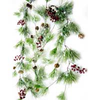 Pine and Cone Winter Snow Garland