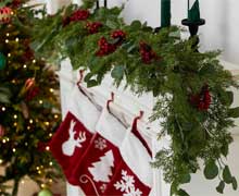 Lifelike Cypress, Eucalyptus, Berry Garland
