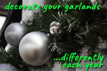 Decorate Your Faux Spruce Garlands Differently Each Year for a New Festive Look
