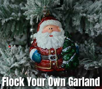 Flock Your Own Garland with Artificial Snow and Save Money