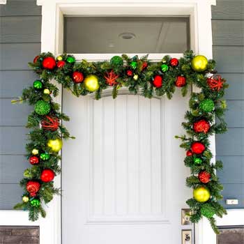 Front Door Garland Hanger Hardware for Easy hanging of Holiday Decorations