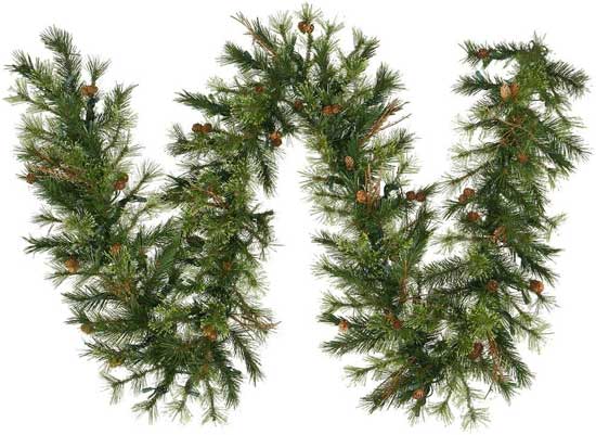 Mixed Country Pine Garland with Real Pinecones