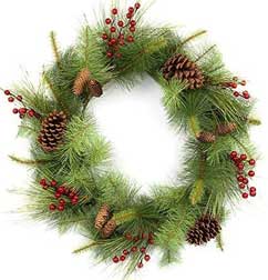Mixed Pine Berry Wreath