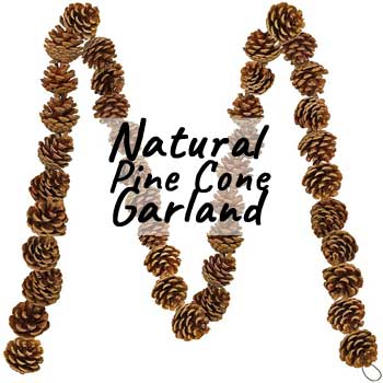 Natural Pine Cone Garland, 6 Feet Long
