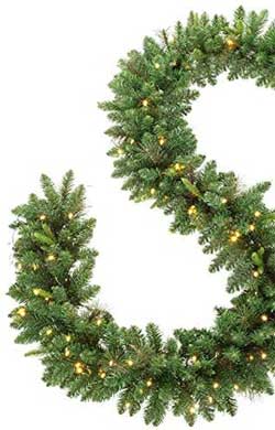Natural Looking Pre-Lit Garland that Runs on a Battery Pack